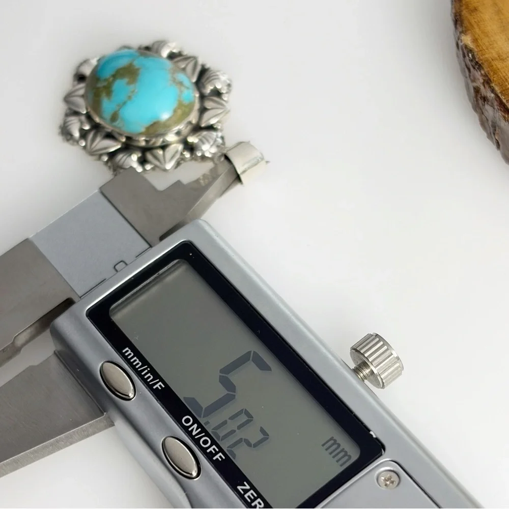 Pure Sterling Silver 925 Genuine Natural Turquoise Pendant Southwest Boho New